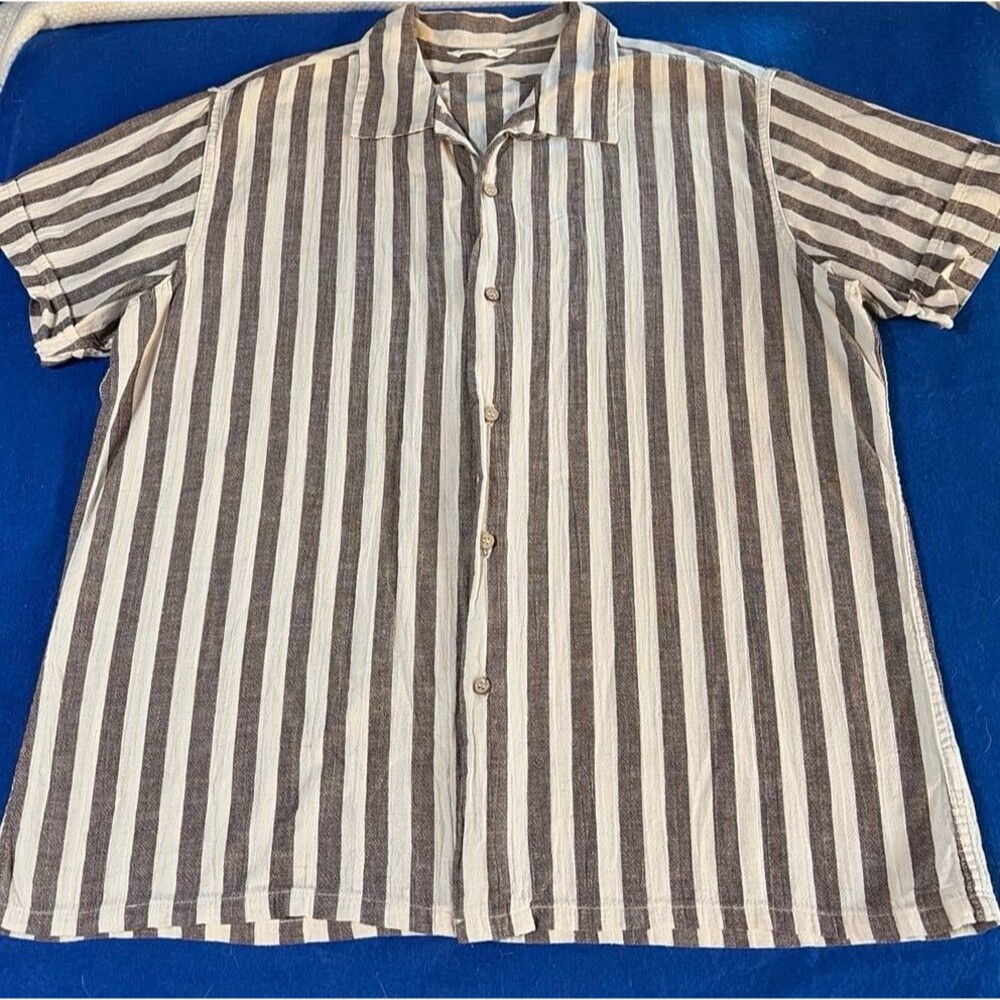 3sixteen Men’s XL Striped Short Sleeve Button-Up Shirt